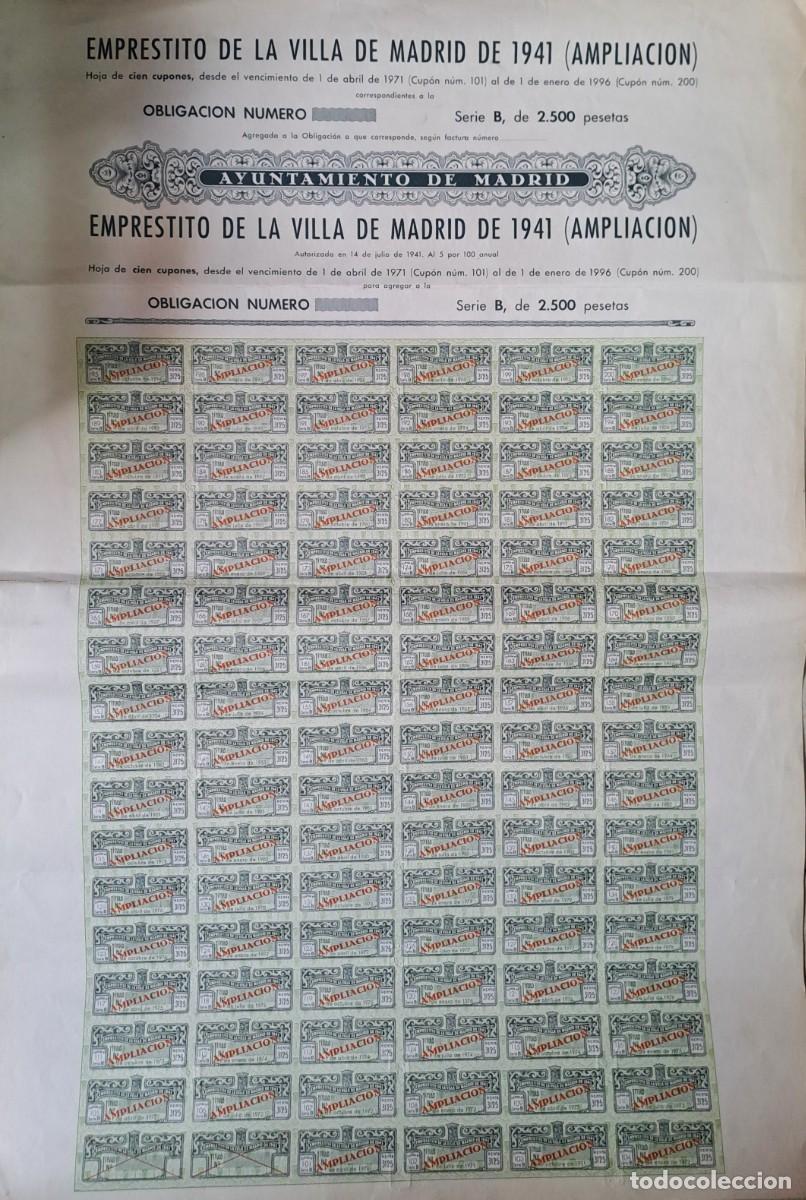 Collezionismo Azioni Spagnole: ACCION VILLA DE MADRID DE 1946 SERIE C DE 10.000 PTAS. G-ACCION-0469