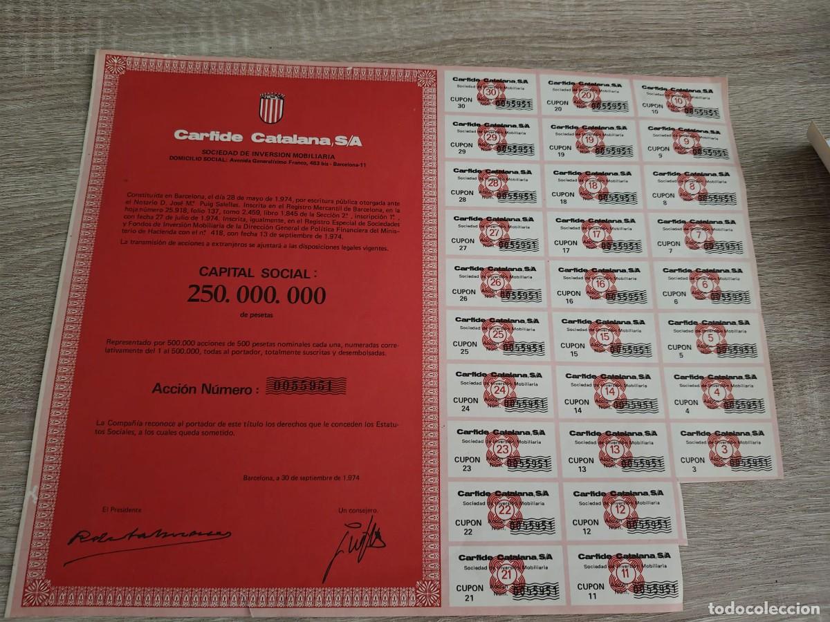 Collectionnisme Actions Espagne: Carbide Catalana, S.A. (1974)