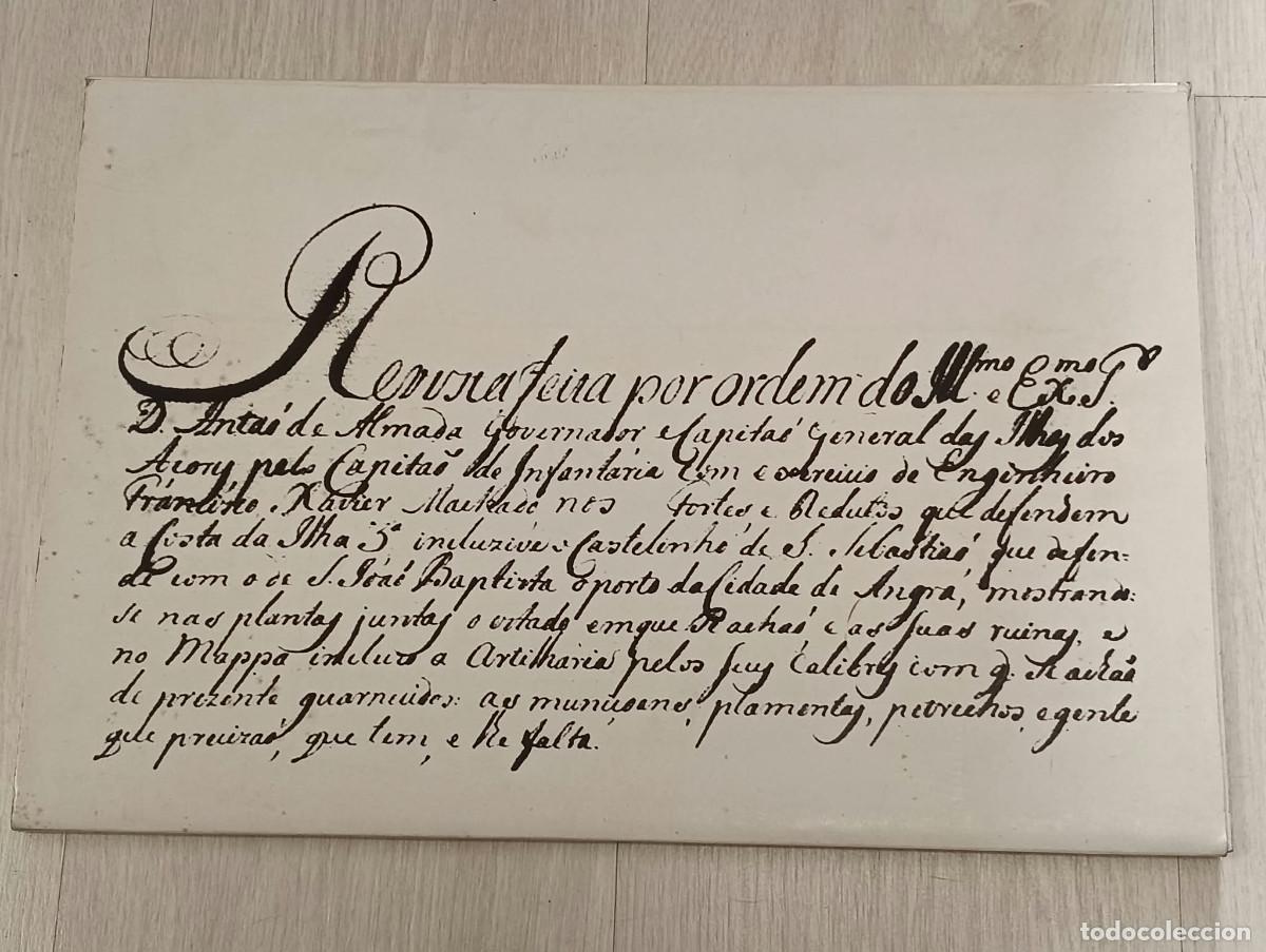 Coleccionismo acciones espa&ntilde;olas: [Azores] Revista dos Fortes e Redutos da Ilha Terceira - 1772. (Facs&iacute;mil). Almada, Antao.