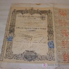 Coleccionismo Acciones Extranjeras: CHEMINS DE FER PARISIENS TRAMWAYS NORD,PARIS 1872