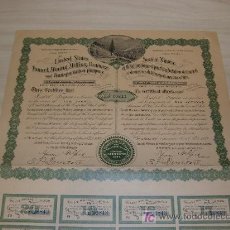 Coleccionismo Acciones Extranjeras: UNITED STATES TUNNEL MINING MILLING DRAINAGE AND TRANSPORTATION COMPANY,NEW YORK 1899