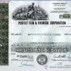 Coleccionismo Acciones Extranjeras: PERFECT FILM & CHEMICAL CORPORATION
