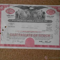 Collectionnisme Actions Internationales: PAN AMERICAN WORLD AIRWAYS,INC. Lote 42503453