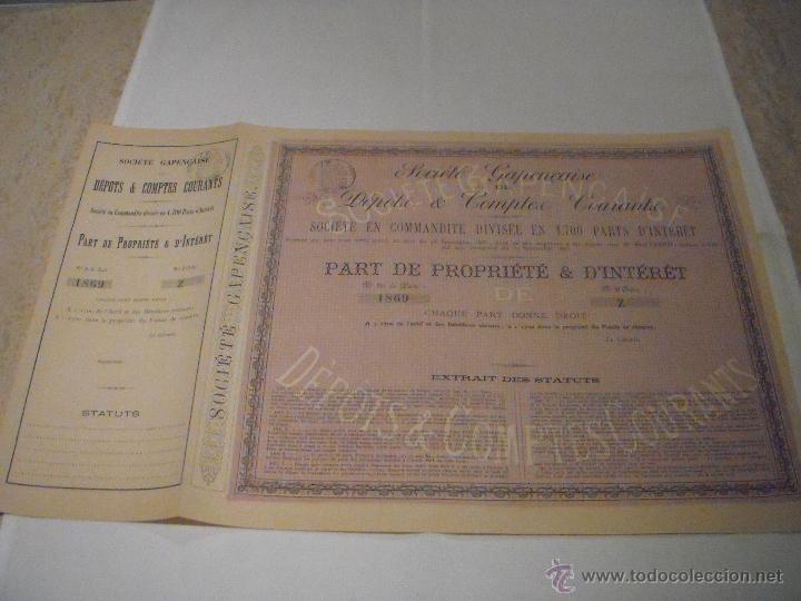 Coleccionismo acciones extranjeras: soci&eacute;te gapen&ccedil;aise - Foto 4