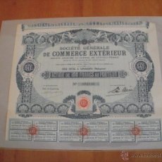 Coleccionismo Acciones Extranjeras: SOCIÉTÉ GÉNÉRALE DE COMMERCE EXTÉRIEUR 1919. Lote 47368579