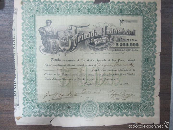 Coleccionismo Acciones Extranjeras: ACCION. TRINIDAD INDUSTRIAL, S.A. CUBA, 1920 - Foto 1 - 57642555