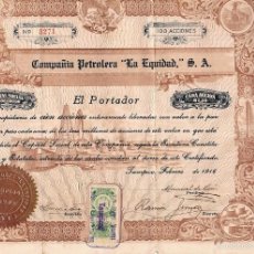 Collezionismo Azioni Internazionali: COMPAÑÍA PETROLERA LA EQUIDAD. TAMPICO (1916)