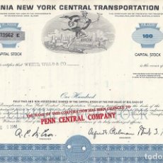 Coleccionismo Acciones Extranjeras: PENNSYLVANIA NEW YORK CENTRAL TRANSPORTATION COMPANY, 1968