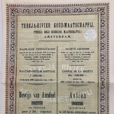 Coleccionismo Acciones Extranjeras: TEREJA-RIVER GOUD-MAATSCHAPPIJ, 1900