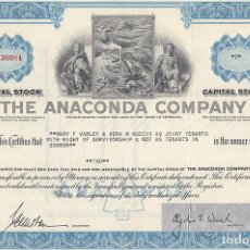 Coleccionismo Acciones Extranjeras: THE ANACONDA COMPANY, 1957
