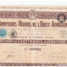 Coleccionismo Acciones Extranjeras: COMPTOIRS REUNIS DE L'OUEST AFRICAIN. Lote 148058646