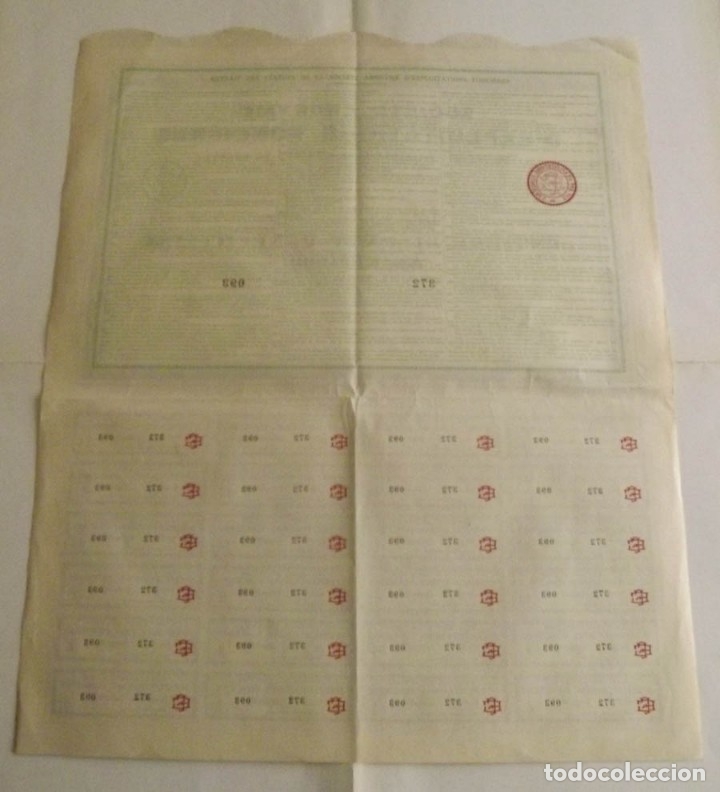Coleccionismo Acciones Extranjeras: 1928, Acción Société Anonyme dExploitations Foncières - Foto 2 - 57240646