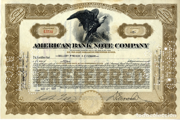 American bank note co. - Vendido en Venta Directa - 175897493