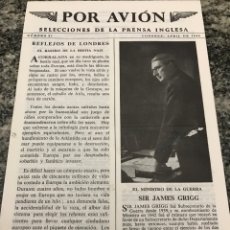 Coleccionismo Acciones Extranjeras: SELECCIONES DE LA PRENSA INGLESA POR AVIÓN ABRIL 1945. Lote 223361201
