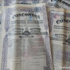 Coleccionismo Acciones Extranjeras: 7 ACCIONES DE 1920 / CONCORDIA - SOCIÉTÉ ANONYME ROUMAINE POUR L'INDUSTRIE DU PÉTR.. / MUY COMERCIAL. Lote 341937643