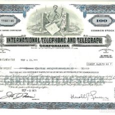 Coleccionismo Acciones Extranjeras: BONITA E IMPECABLE ACCIÓN/OBLIGACIÓN PAGO INTERNATIONAL TELEPHONE AND TELEGRAPH CORPORATION.. Lote 356778585