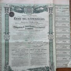 Coleccionismo Acciones Extranjeras: OBLIGACIÓN AL 5% DEUDA ESTADO AMAZONAS (1907). Lote 362804160