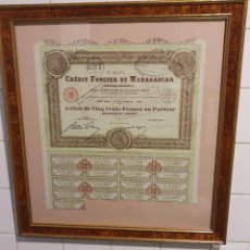 Coleccionismo Acciones Extranjeras: ACCIÓN DEL CREDIT FONCIER DE MADAGASCAR 1919. Lote 365834821