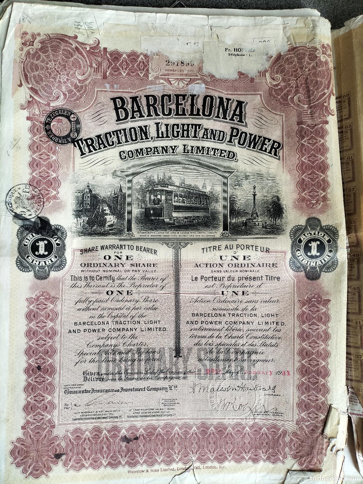 barcelona traction, light and power company lim - Compra venta en