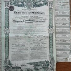 Coleccionismo Acciones Extranjeras: PARIS 1907 - OBLIGACIÓN AL 5% DEUDA ESTADO AMAZONAS