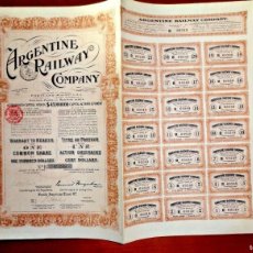 Collezionismo Azioni Internazionali: ARGENTINE RAILWAY COMPANY $100 ACCIÓN 1912 ,PORTLAND (MAINE) ,ARGENTINA /USA