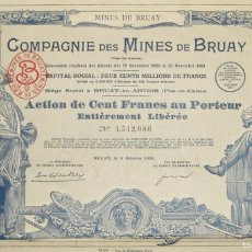 Coleccionismo Acciones Extranjeras: COMPAGNIE DES MINES DE BRUAY, FRANCIA (1939)