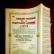 Collezionismo Azioni Internazionali: GRAND BAZAR DE LA PLACE SAINT-LAMBERT.LIÈGE ,BÉLGICA 1950. ACCIÓN