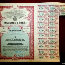 Collezionismo Azioni Internazionali: MANCUSO & ROSSI ,BUENOS AIRES (ARGENTINA) 1960 ACCIÓN