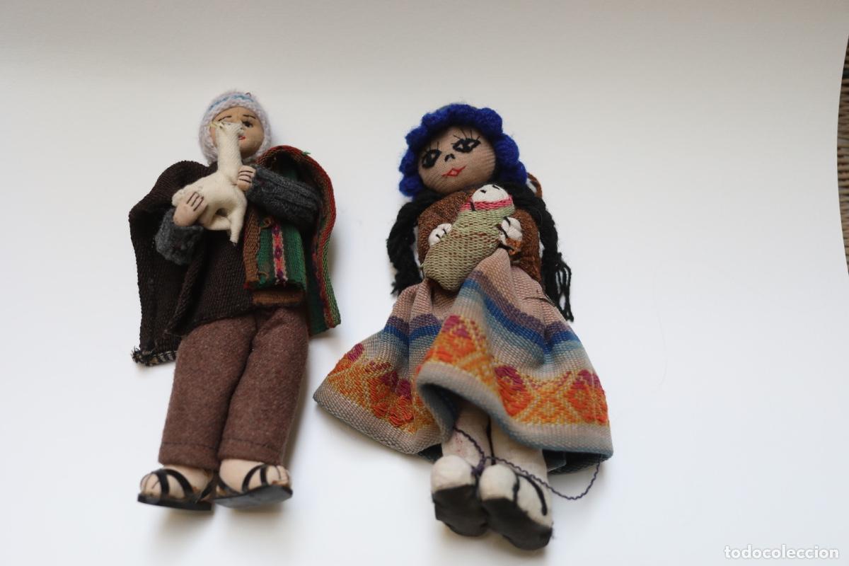 Coleccionismo Acciones Extranjeras: Figuras en lana Bolivia, 17 cm. circa 1990