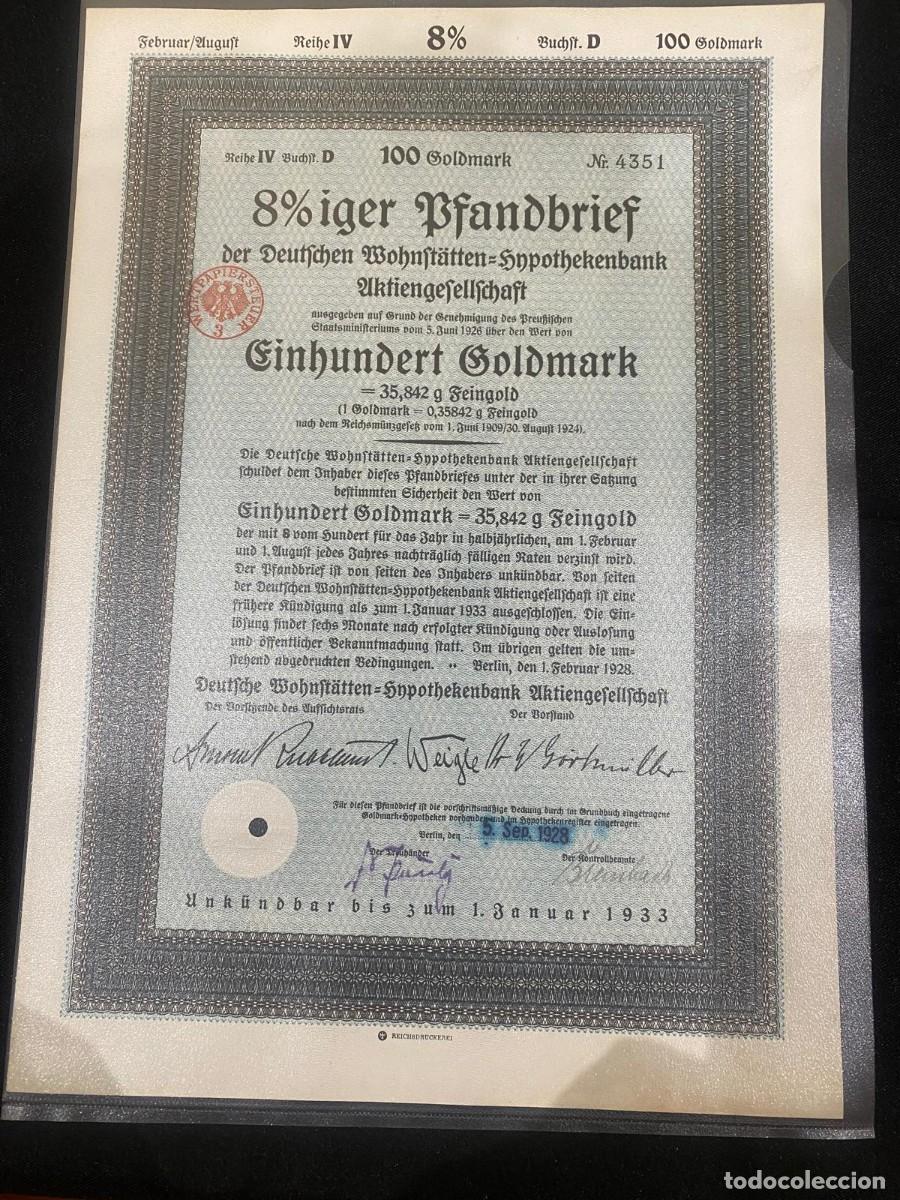 Coleccionismo Acciones Extranjeras: BONO HIPOTECARIO ALEMANIA DE 1928