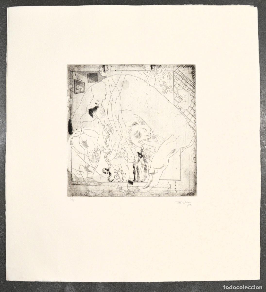 Art: Jorge Castillo (Pontevedra, 1933) Aguafuerte original de la colecci&oacute;n Pornographisme. 1972.