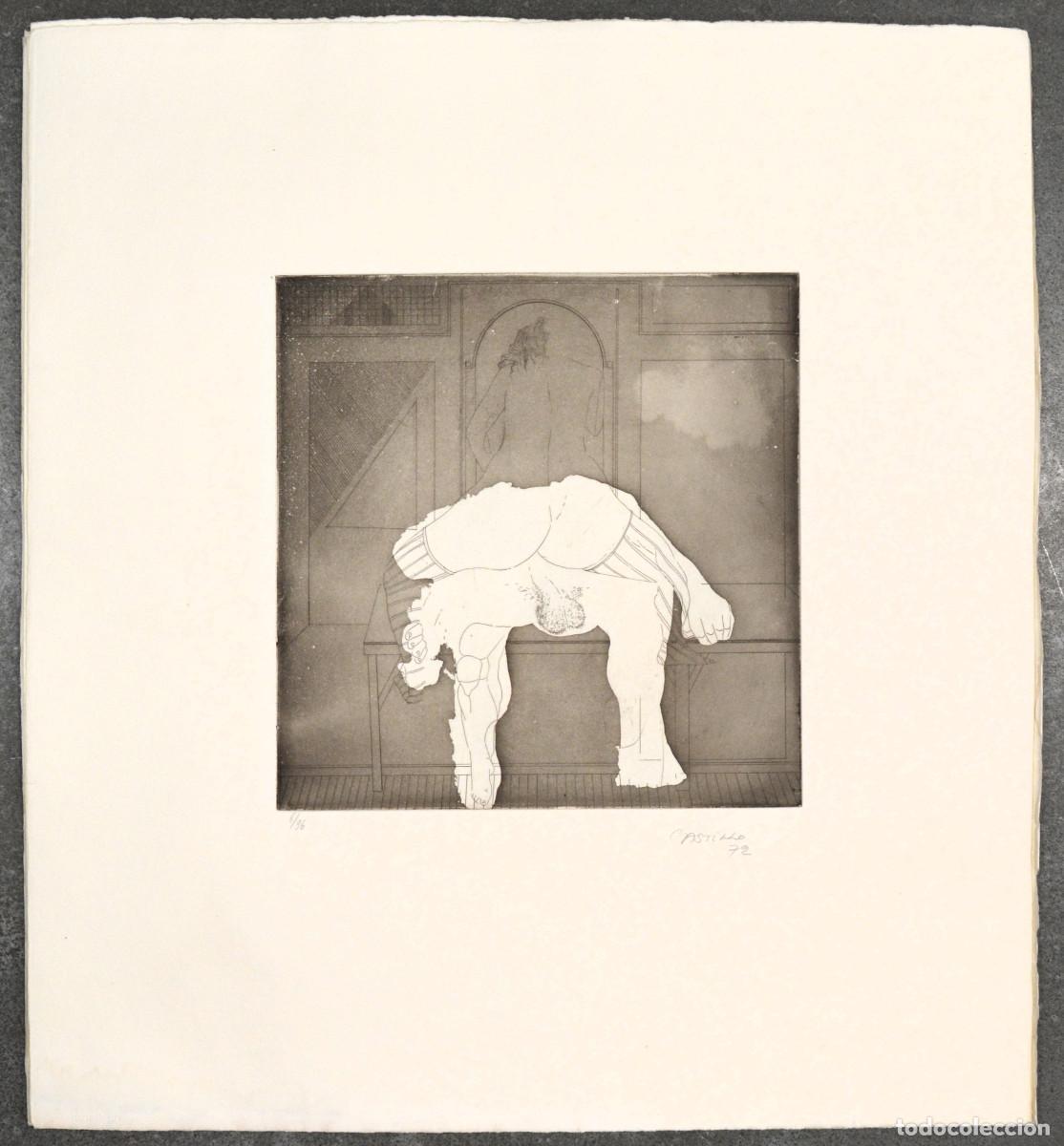 Arte: Jorge Castillo (Pontevedra, 1933) Aguafuerte original de la colecci&oacute;n Pornographisme. 1972.