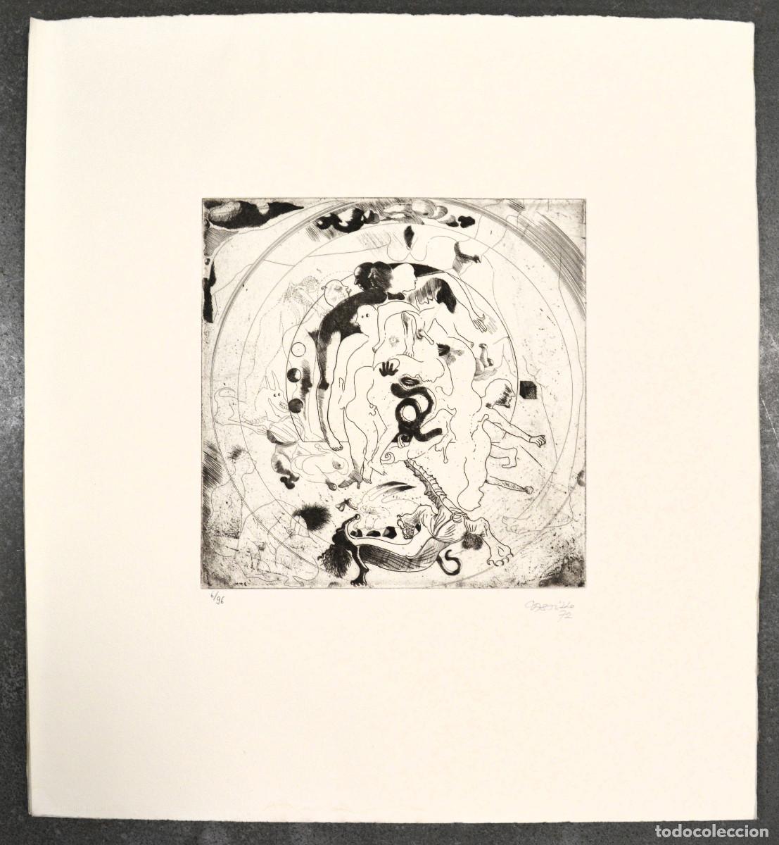 Art: Jorge Castillo (Pontevedra, 1933) Aguafuerte original de la colecci&oacute;n Pornographisme. 1972.