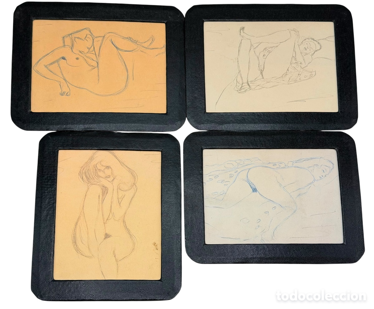 Art: Cuatro Dibujos Er&oacute;ticos Grabados G. Klimt