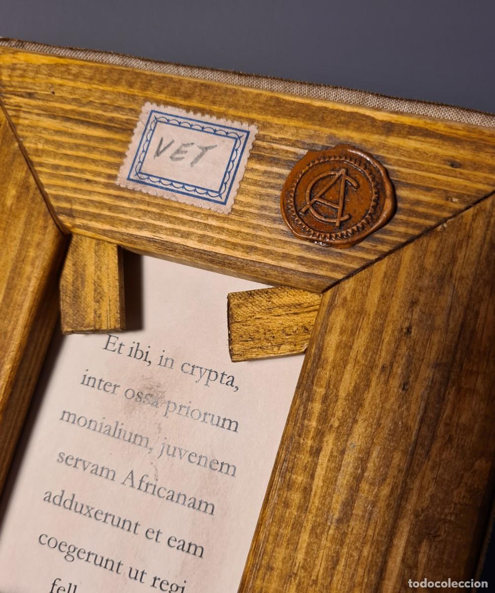 Kunst: ESCENA EROTICA SACRILEGA. MINIATURA ANONIMA CON SELLO DE LACRE Y NOTA. 24X16 CM. PINTURA DE GABINETE