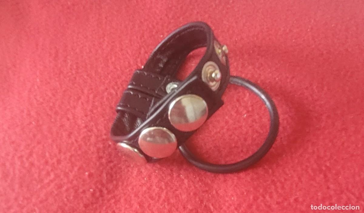 Kunst: Anillo de coleccionismo tem&aacute;tico - Anillo masculino de caucho y cuero (40mm)