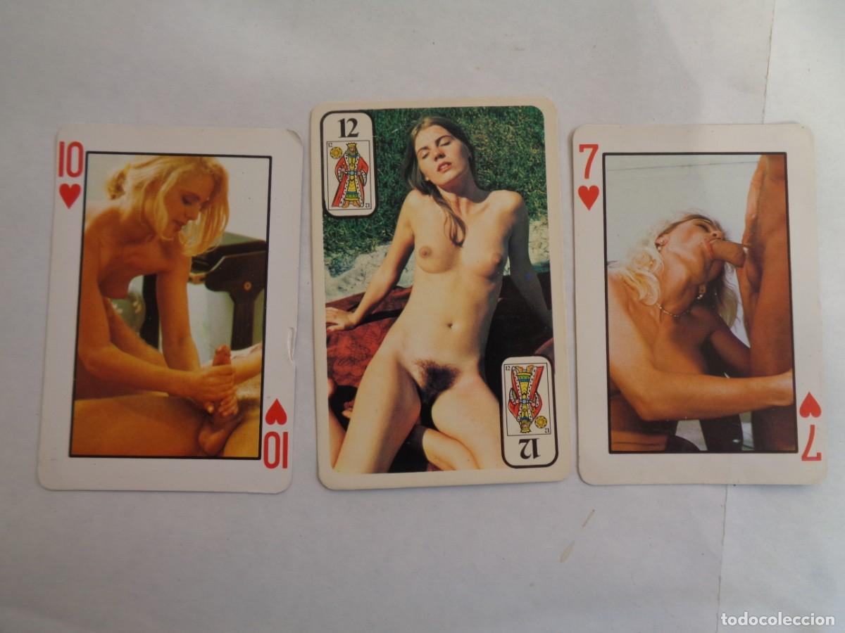 Spielkarten: LOTE DE 3 CARTAS DE ESPA&Ntilde;OLA Y DE POKER DE CARACTER EROTICO, NO TENGO NADA MAS QUE ESTAS 3