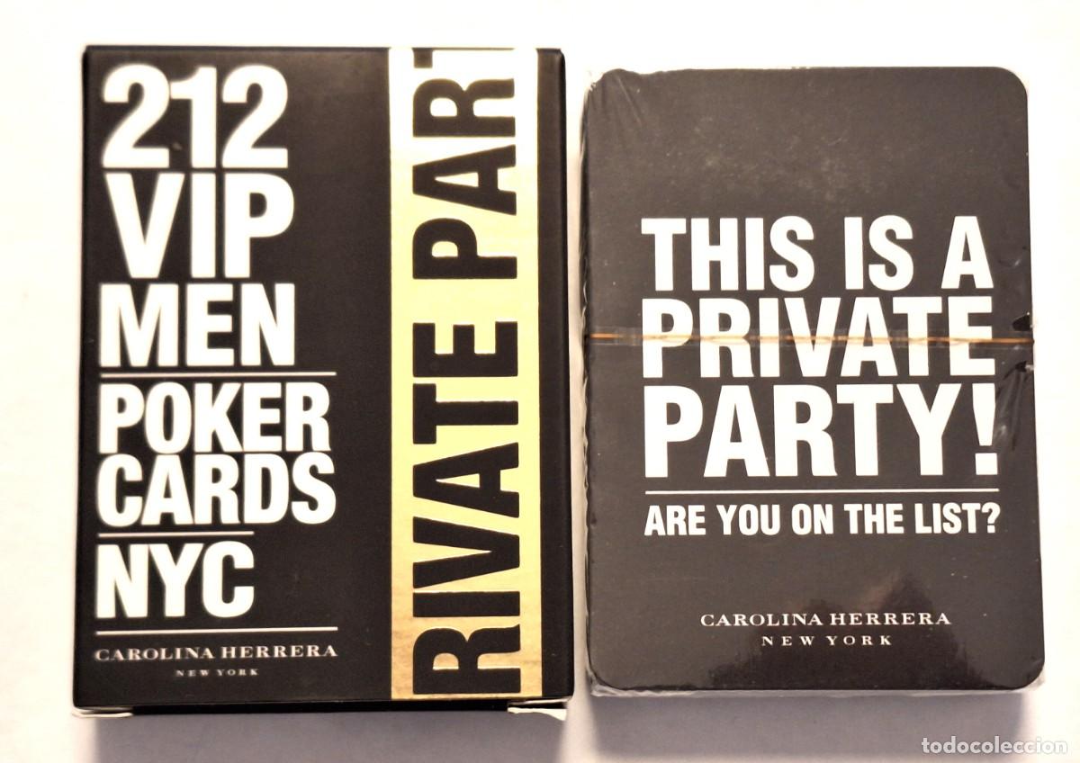 Playing Cards: BARAJA DE POKER 212 VIP MEN - CAROLINA HERRERRA - PRIVATE PARTY - 54 CARTAS PRECINTADO