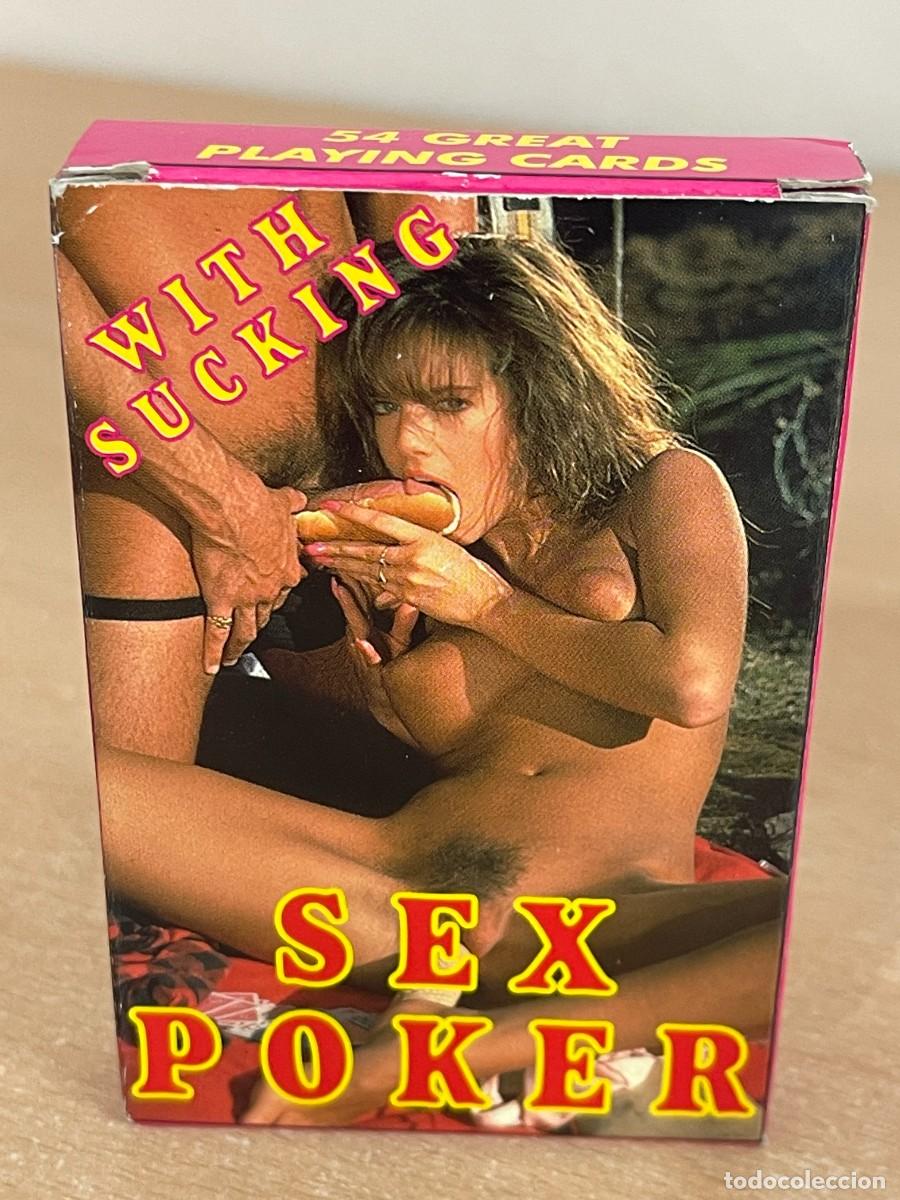 Barajas: 1-Baraja Sex Poker with sucking cum shots 54 great playing cards deck of cards 1991 D.S.A Spain sexo