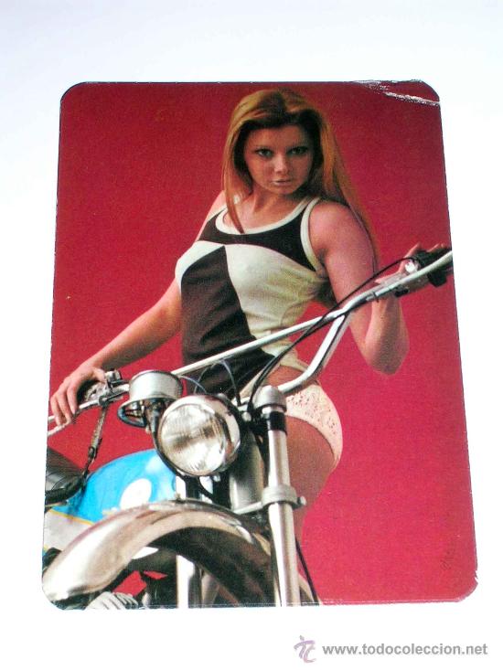 Calendriers: Calendario moto Bultaco Alpina y chica pin-up, original 1975.