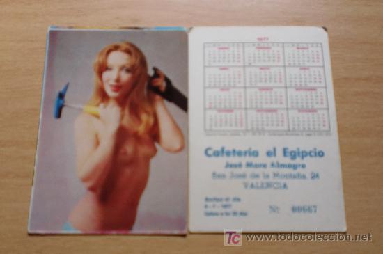 Calendars: VALENCIA-CALENDARIO CHICA  1977-CAFETERIA EL EGIPCIO-