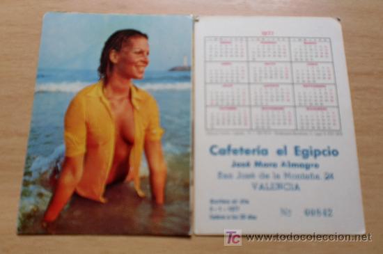Calendars: VALENCIA-CALENDARIO CHICA 1977-CAFETERIA EL EGIPCIO-