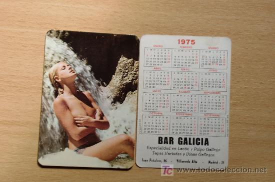 Calendars: MADRID-CALENDARIO CHICA 1975-BAR GALICIA-VILLAVERDE ALTO-