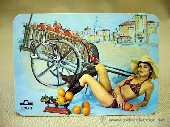 Calendars: CALENDARIO EROTICO, LAGOS, VALENCIA, LIBRA, HOROSCOPO, SELECCION 70, 1973