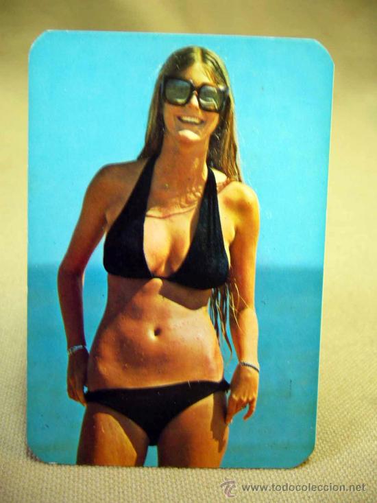 Kalender: CALENDARIO DE CHICA POSANDO EN LA PLAYA, 1974, ALICANTE, ALCOY
