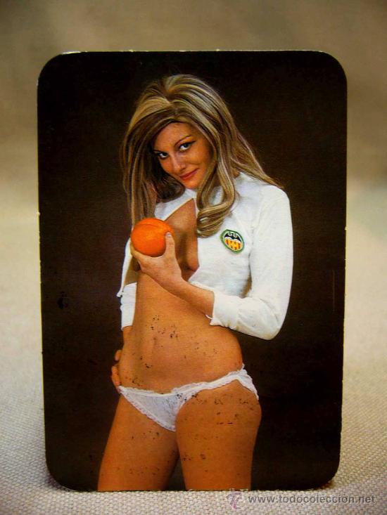 Kalender: CALENDARIO EROTICO, CHICA POSANDO, FUTBOL, VALENCIA C. F. , 1977, GANDIA, VALENCIA