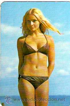 Kalender: Calendario de bolsillo. Chica . 1973