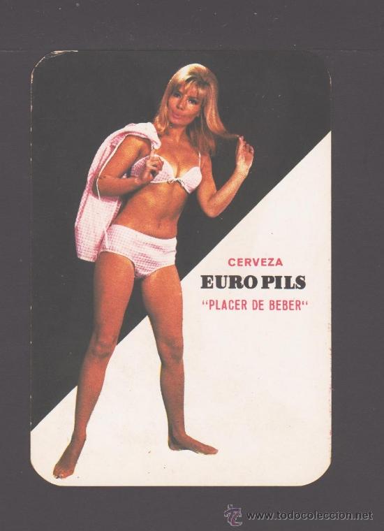 Calendars: Calendario  de 1968 con foto 'er&oacute;tica' y publicidad de la cerveza Euro Pils (2)
