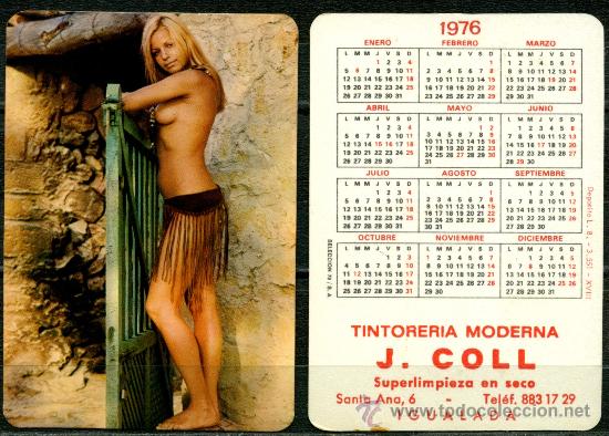 CALENDARIOS BOLSILLO - CHICA 1976 (Coleccionismo para Adultos - Calendarios)