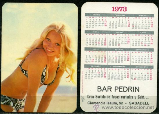 Calendarios: Calendarios Bolsillo ”DESNUDOS” - CHICA 1973 - Foto 1 - 36645952